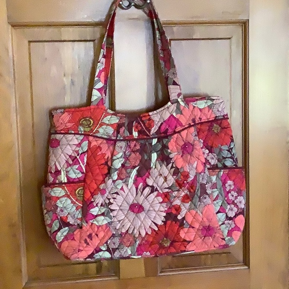Vera Bradley Pleated Tote Bohemian Blooms